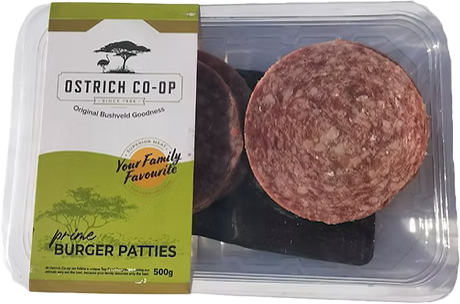 Ubuntu Ostrich Patties <b>(1kg)</b>